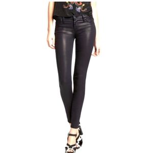 BLANKNYC sz 25 Spray On Super Skinny Jeans Coated Blackish Pink